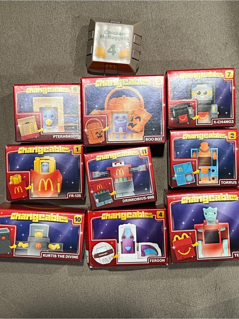 McDonald's Changeables lot of 10 Chicken McNuggets Mc pumpkin Fries 2025 new